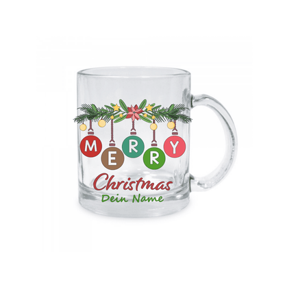 Personalisierte Glastasse Weihnachtstasse mit deinem Namen_0007M - Herz Jesu