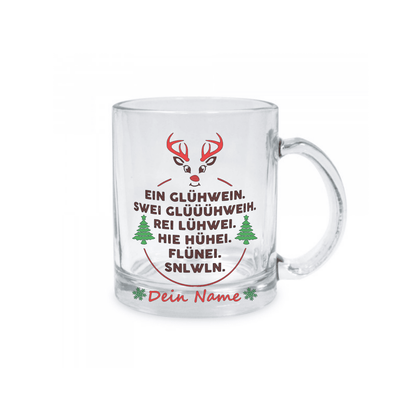Personalisierte Glastasse Weihnachtstasse mit deinem Namen_0007M - Herz Jesu