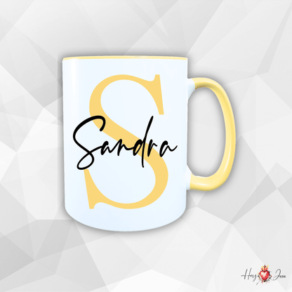 Personalisierte Keramik Tasse mit deinem Namen_0003T - Herz Jesu