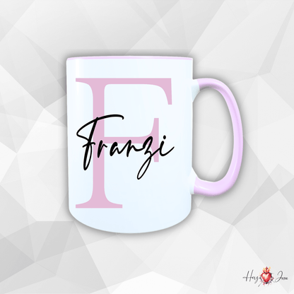 Personalisierte Keramik Tasse mit deinem Namen_0003T - Herz Jesu