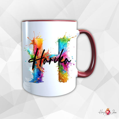 Personalisierte Keramik Tasse mit deinem Namen_0004T - Herz Jesu