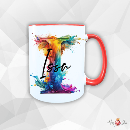 Personalisierte Keramik Tasse mit deinem Namen_0004T - Herz Jesu