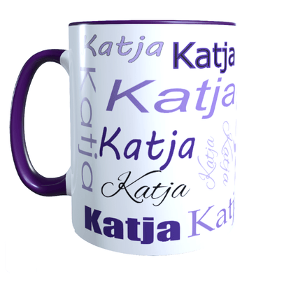 Personalisierte Keramik Tasse mit deinem Namen_0010T - Herz Jesu