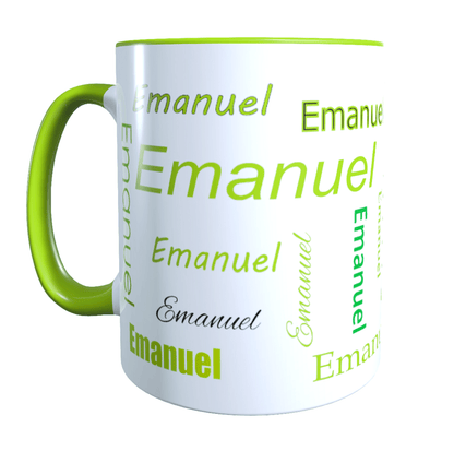 Personalisierte Keramik Tasse mit deinem Namen_0010T - Herz Jesu