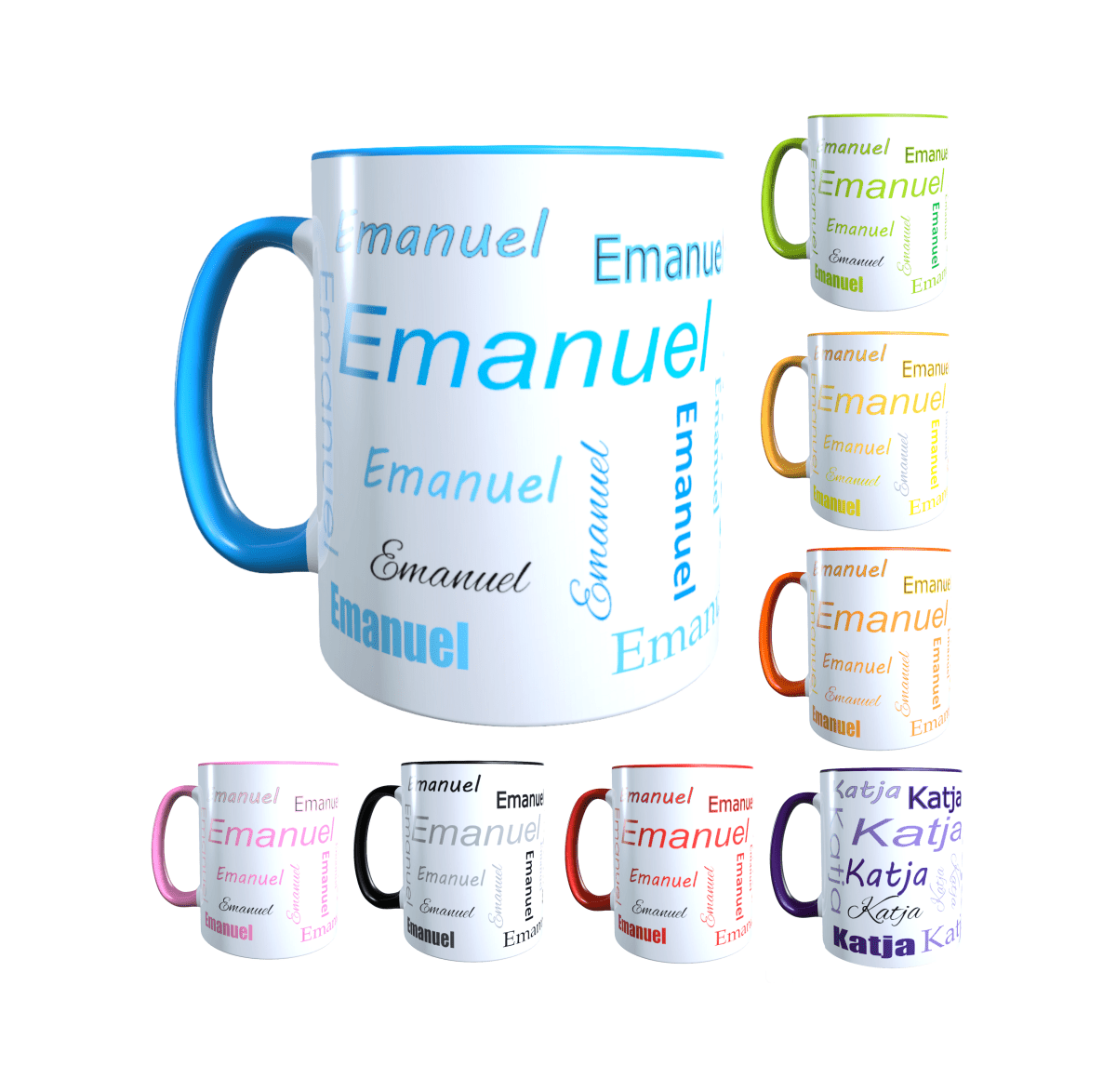 Personalisierte Keramik Tasse mit deinem Namen_0010T - Herz Jesu