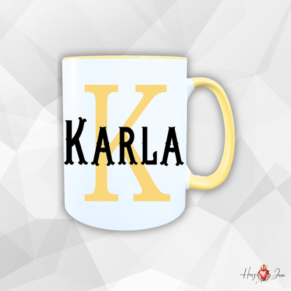 Personalisierte Keramik Tasse mit deinem Namen_0012T - Herz Jesu