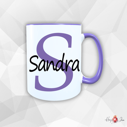 Personalisierte Keramik Tasse mit deinem Namen_0013T - Herz Jesu