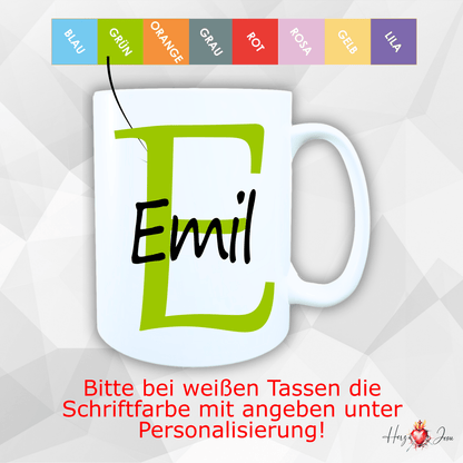 Personalisierte Keramik Tasse mit deinem Namen_0013T - Herz Jesu