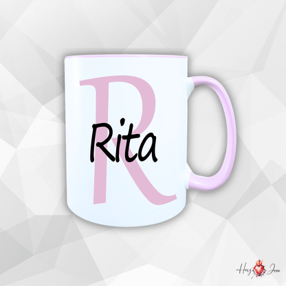 Personalisierte Keramik Tasse mit deinem Namen_0013T - Herz Jesu