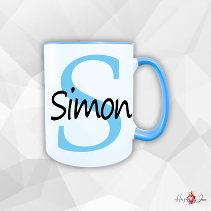 Personalisierte Keramik Tasse mit deinem Namen_0013T - Herz Jesu