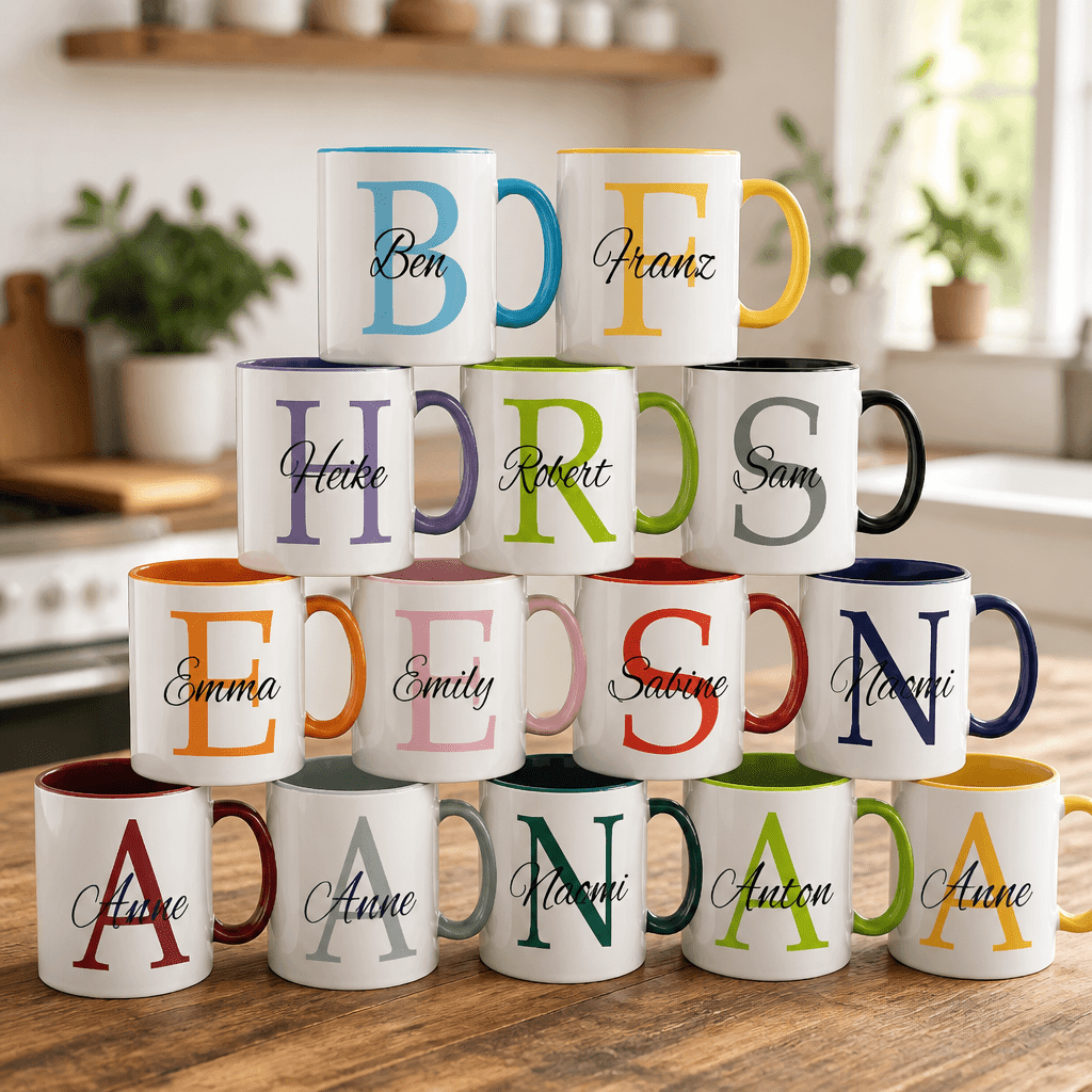 Personalisierte Keramik Tasse mit deinem Namen_0017T - Herz Jesu