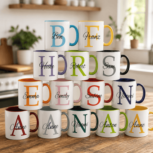 Personalisierte Keramik Tasse mit deinem Namen_0017T - Herz Jesu