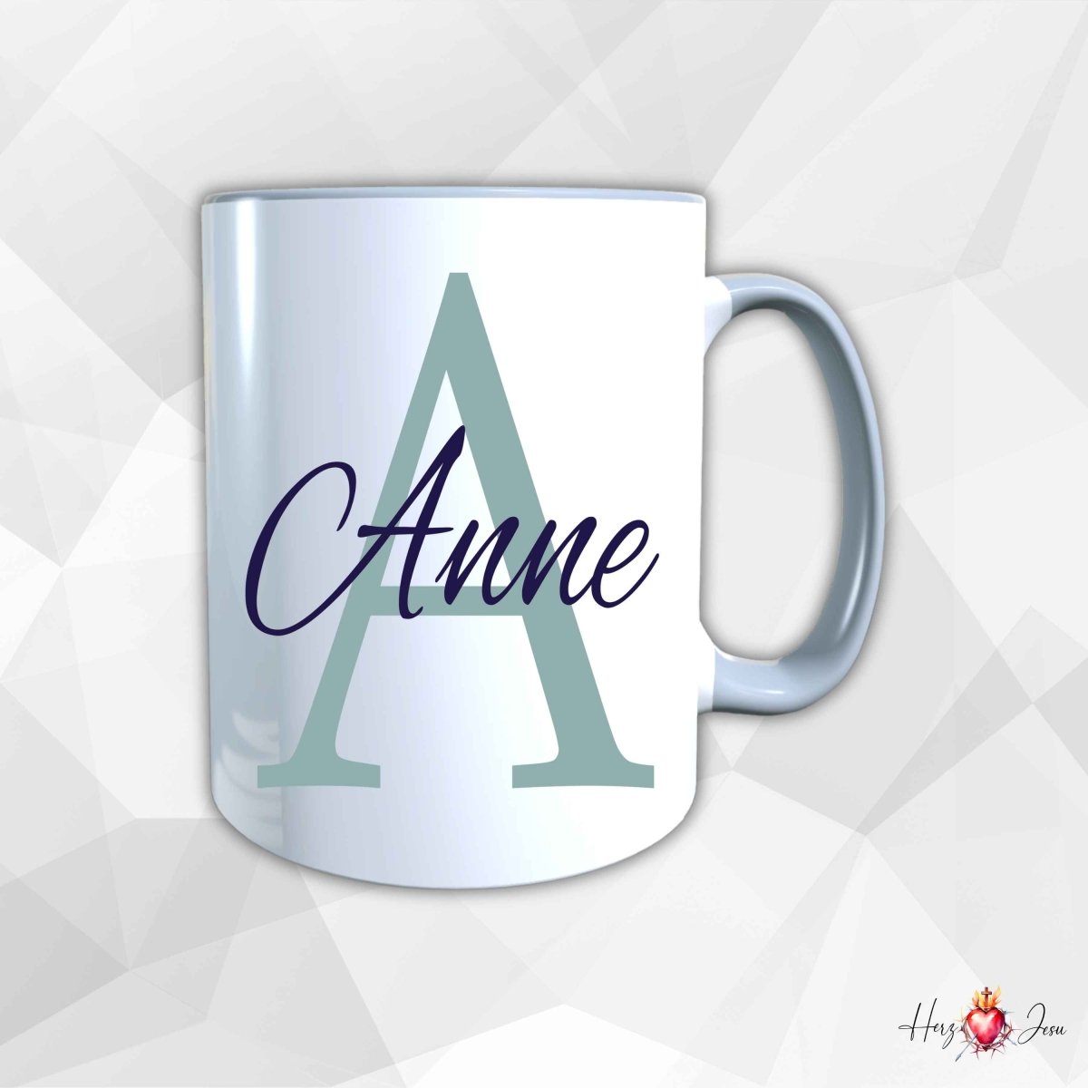 Personalisierte Keramik Tasse mit deinem Namen_0017T - Herz Jesu