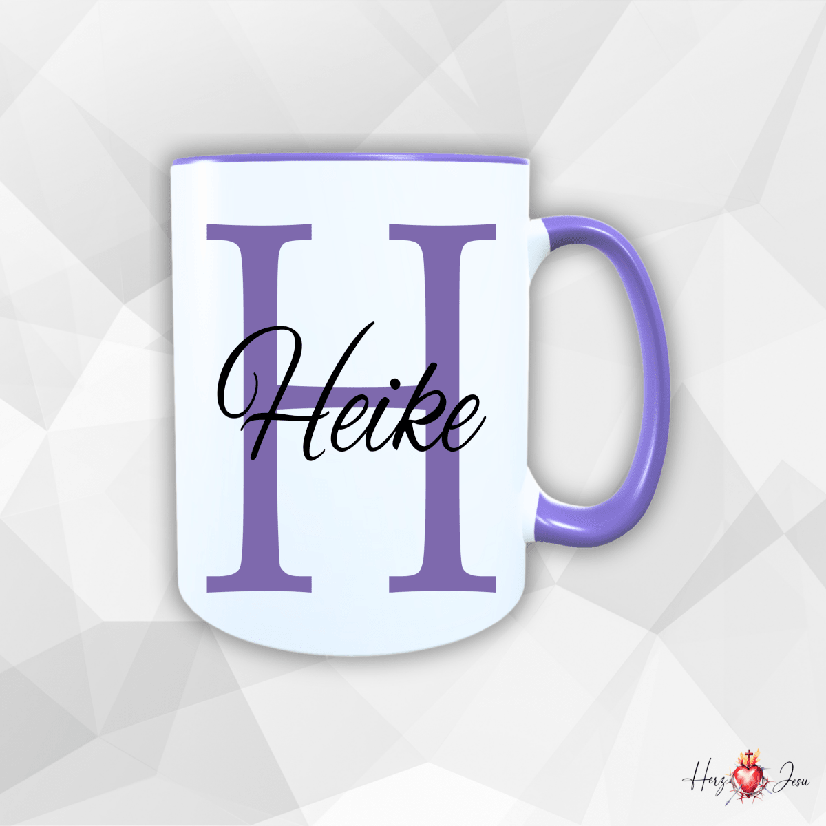 Personalisierte Keramik Tasse mit deinem Namen_0017T - Herz Jesu