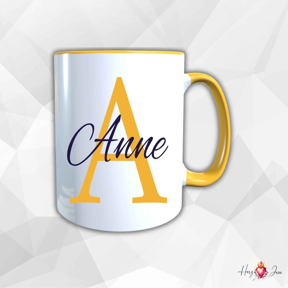 Personalisierte Keramik Tasse mit deinem Namen_0017T - Herz Jesu