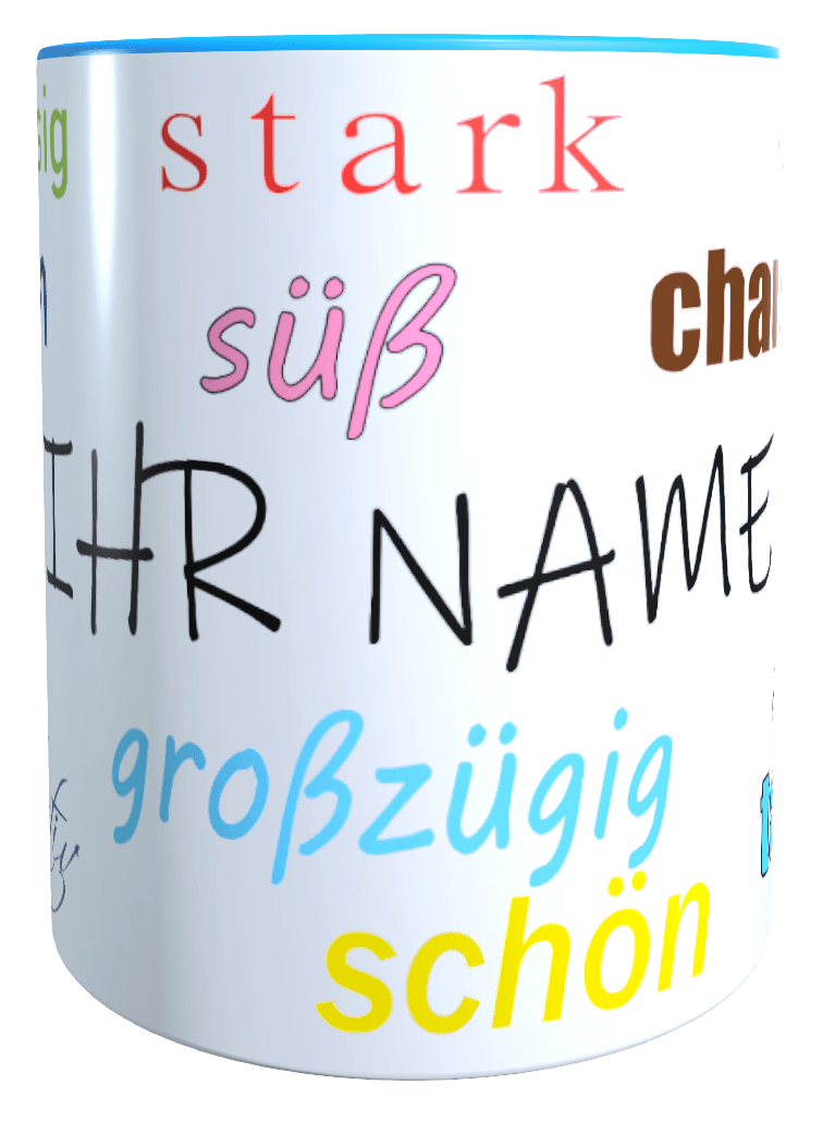 Personalisierte Keramik Tasse mit deinem Namen_0018T - Herz Jesu