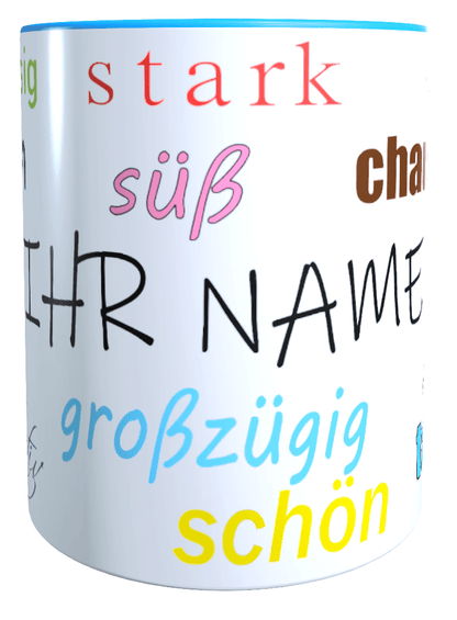 Personalisierte Keramik Tasse mit deinem Namen_0018T - Herz Jesu