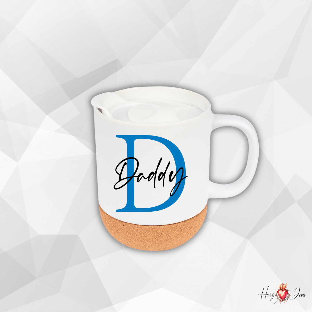 Personalisierte Keramik Tasse mit deinem Namen_0045T - Herz Jesu