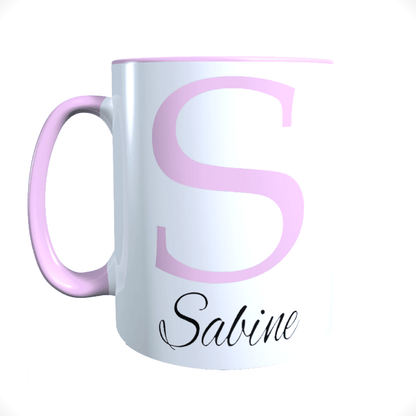 Personalisierte Keramik Tasse mit deinem Namen_0051T - Herz Jesu