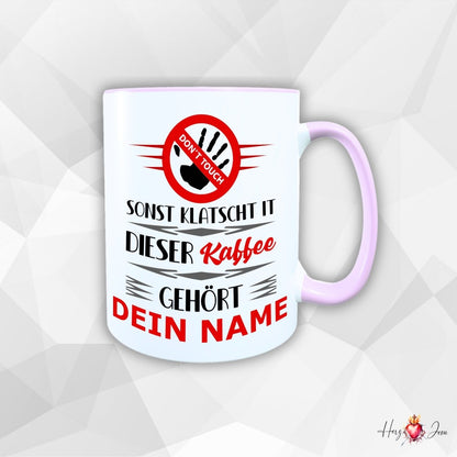 Personalisierte Keramik Tasse mit deinem Namen _0067T - Herz Jesu