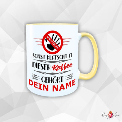 Personalisierte Keramik Tasse mit deinem Namen _0067T - Herz Jesu