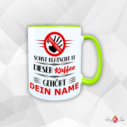 Personalisierte Keramik Tasse mit deinem Namen _0067T - Herz Jesu