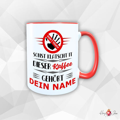 Personalisierte Keramik Tasse mit deinem Namen _0067T - Herz Jesu