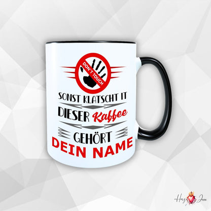 Personalisierte Keramik Tasse mit deinem Namen _0067T - Herz Jesu