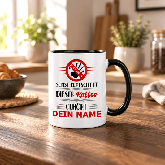 Personalisierte Keramik Tasse mit deinem Namen _0067T - Herz Jesu