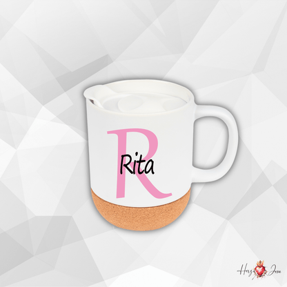 Personalisierte Keramik Tasse mit deinem Namen_0071T - Herz Jesu