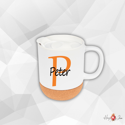 Personalisierte Keramik Tasse mit deinem Namen_0071T - Herz Jesu