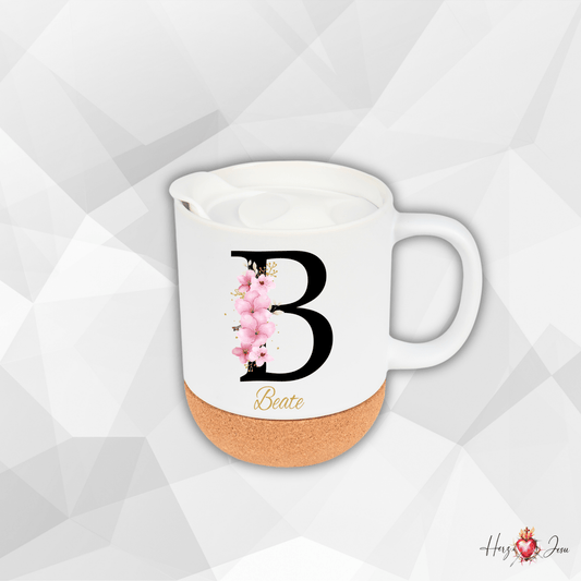 Personalisierte Keramik Tasse mit deinem Namen_0077T - Herz Jesu