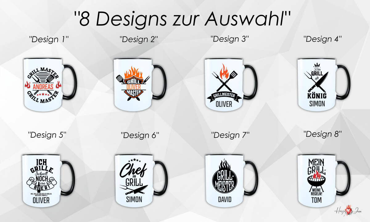Personalisierte Keramik Tasse mit deinem Namen Outdoor Camping_0080T - Herz Jesu