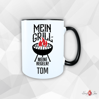 Personalisierte Keramik Tasse mit deinem Namen Outdoor Camping_0080T - Herz Jesu