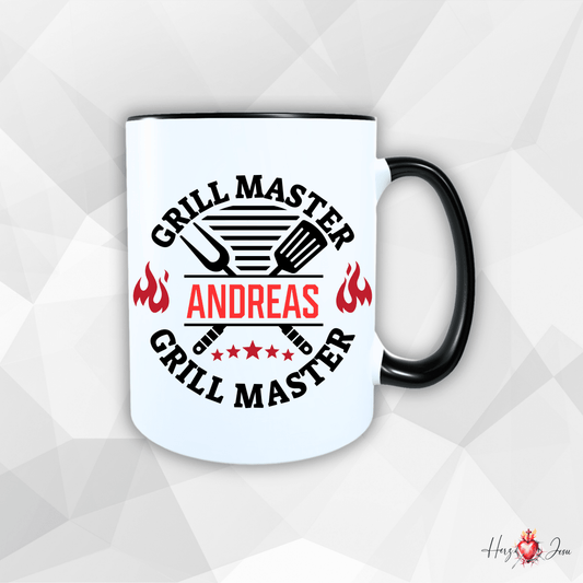 Personalisierte Keramik Tasse mit deinem Namen Outdoor Camping_0080T - Herz Jesu