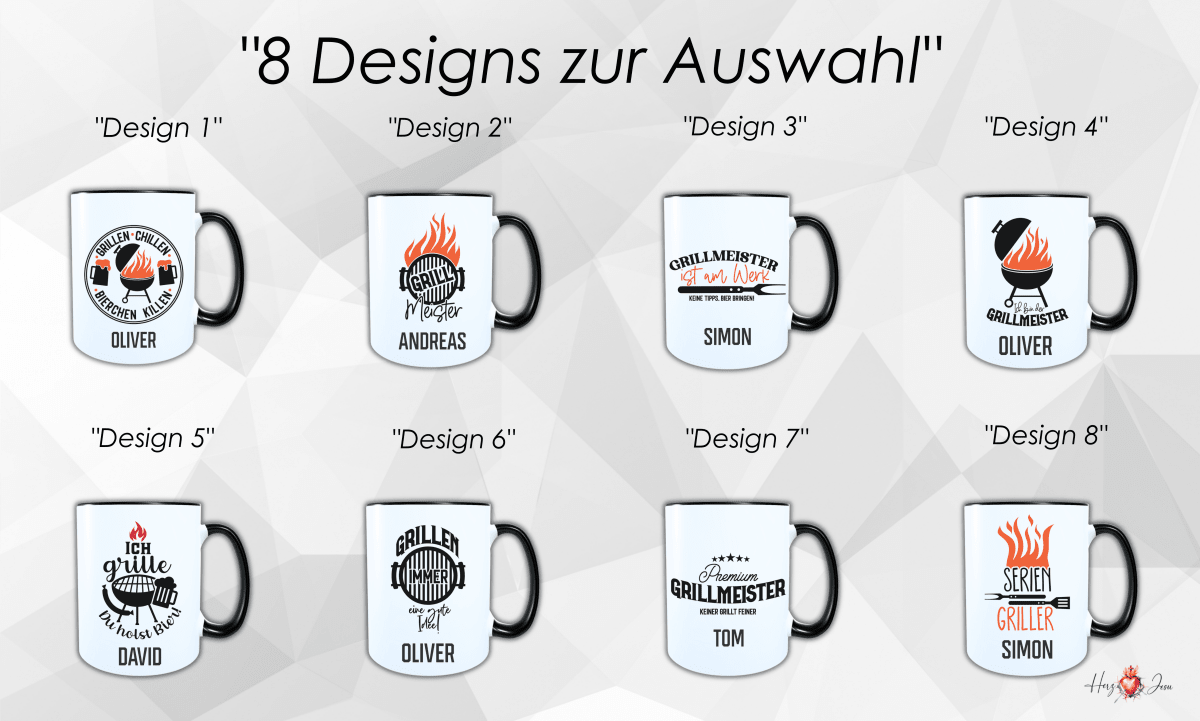 Personalisierte Keramik Tasse mit deinem Namen Outdoor Camping_0081T - Herz Jesu
