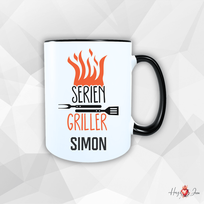 Personalisierte Keramik Tasse mit deinem Namen Outdoor Camping_0081T - Herz Jesu