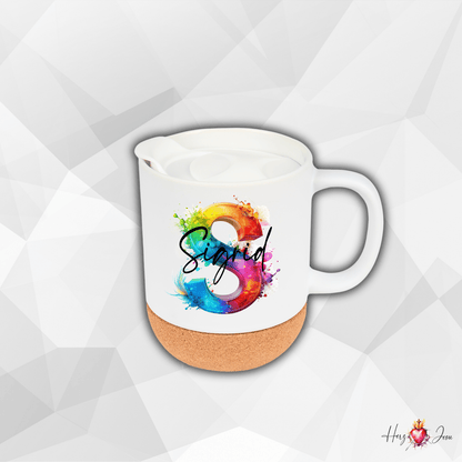 Personalisierte Keramik Tasse mit deinem Namen_Regenbogen_0031T - Herz Jesu