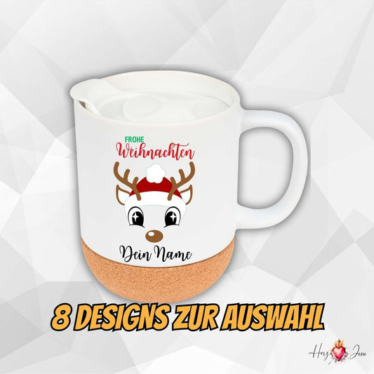 Personalisierte Keramik Tasse mit deinem Namen Weihnachtstasse_0098T - Herz Jesu