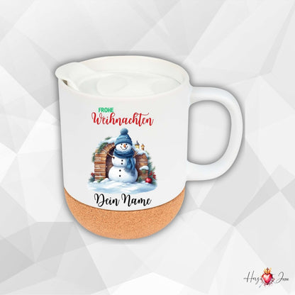 Personalisierte Keramik Tasse mit deinem Namen Weihnachtstasse_0099T - Herz Jesu