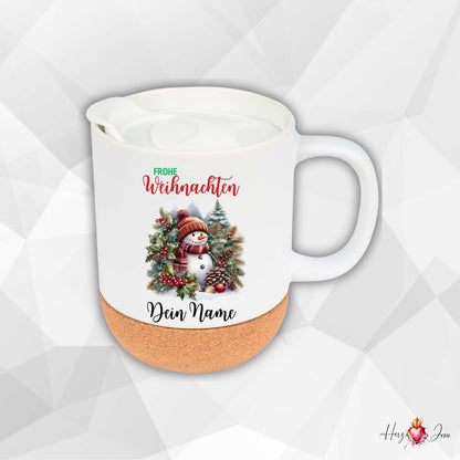 Personalisierte Keramik Tasse mit deinem Namen Weihnachtstasse_0099T - Herz Jesu