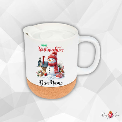 Personalisierte Keramik Tasse mit deinem Namen Weihnachtstasse_0099T - Herz Jesu
