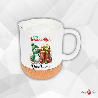 Personalisierte Keramik Tasse mit deinem Namen Weihnachtstasse_0099T - Herz Jesu