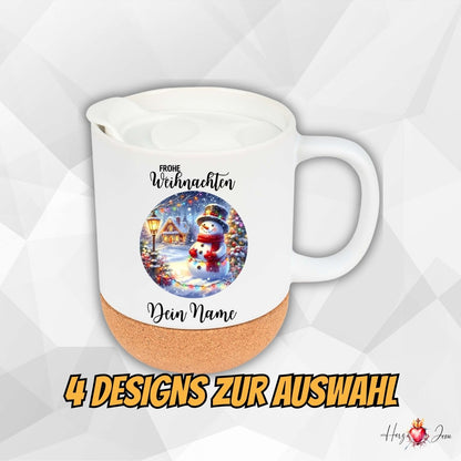 Personalisierte Keramik Tasse mit deinem Namen Weihnachtstasse_0100T - Herz Jesu
