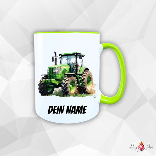 Personalisierte Keramik Tasse mit Namen – Traktor Motiv | Geschenkidee für Kinder & Schulanfänger_0059T - Herz Jesu