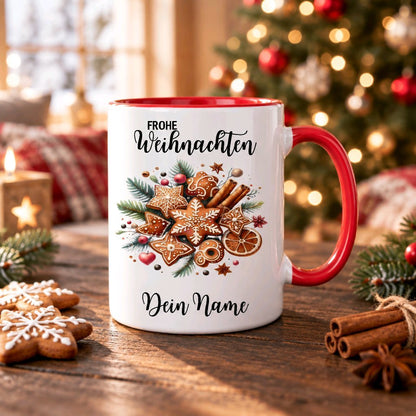 Personalisierte Keramik Weihnachtstasse mit deinem Namen_0032T - Herz Jesu