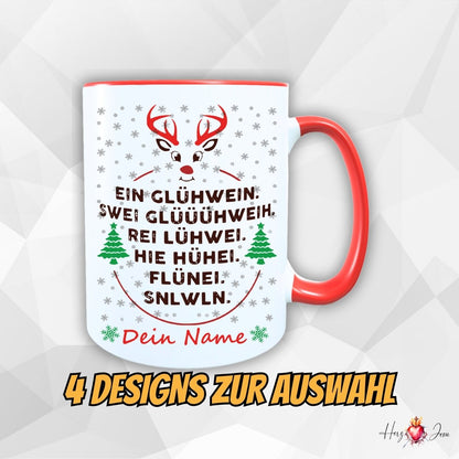 Personalisierte Keramik Weihnachtstasse mit deinem Namen_0038T - Herz Jesu