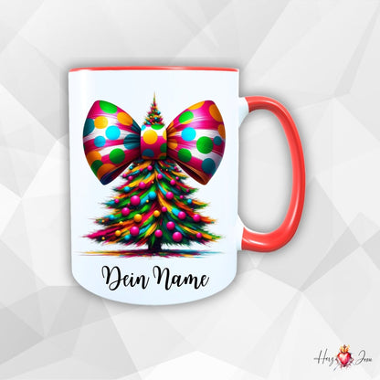 Personalisierte Keramik Weihnachtstasse mit deinem Namen_0039T - Herz Jesu