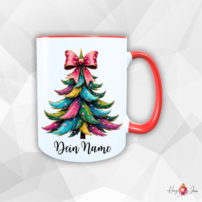 Personalisierte Keramik Weihnachtstasse mit deinem Namen_0039T - Herz Jesu