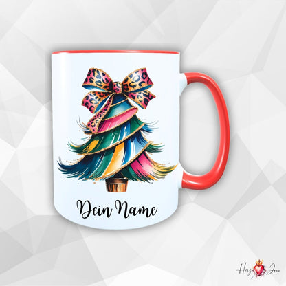 Personalisierte Keramik Weihnachtstasse mit deinem Namen_0039T - Herz Jesu